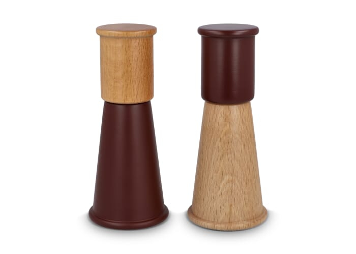Moulins sel et poivre personnalisables 15 cm Gurken Rouge foncé